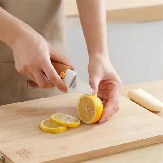Couteau d'épluchage de fruits portable deux en un