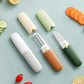 Couteau d'épluchage de fruits portable deux en un