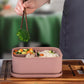Microwave-Safe Compartmentalized Silicone Lunch Box