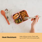 Microwave-Safe Compartmentalized Silicone Lunch Box