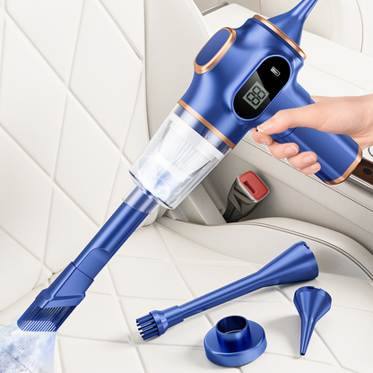 📢📢50 % de réduction !! ⏰ Aspirateur de Voiture Puissant 4-en-1 Rechargeable – Haute Succion, Autonomie Longue & Filtre Lavable 💨