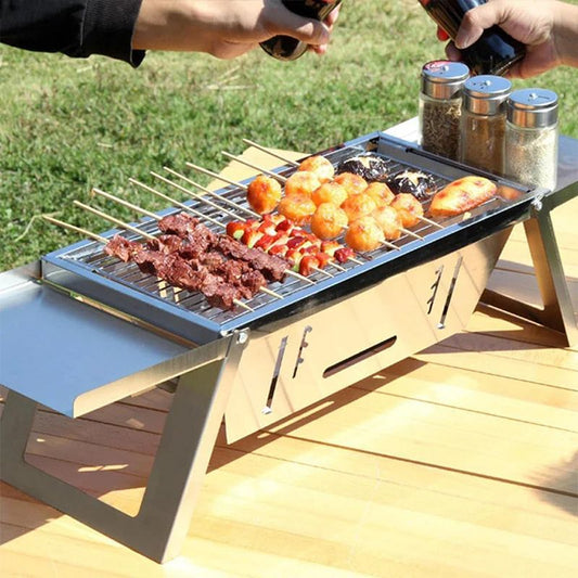 🔥🔥⏳ Limite de production de 66% 🎁 Gril extérieur pliable en acier inoxydable