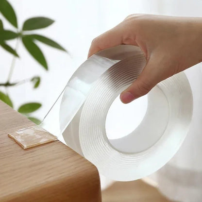 🏡50% de réduction✨Ruban nano-magique transparent sans trace – Poignée double face réutilisable pour un usage polyvalent !
