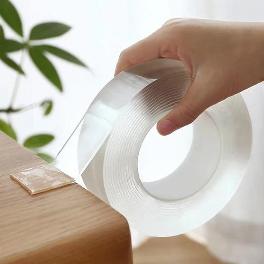 🏡50% de réduction✨Ruban nano-magique transparent sans trace – Poignée double face réutilisable pour un usage polyvalent !