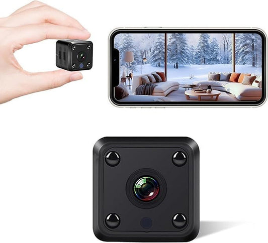 ✨Prix réduit pour une durée limitée 75%✨🏆 Caméra de surveillance HD 1080p avec base de montage magnétique, vision nocturne et détection de mouvement