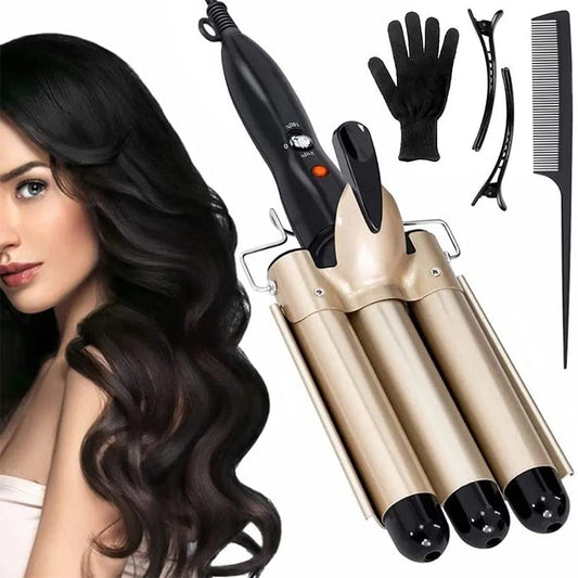 👧50% de réduction pour une durée limitée✨🔥3-Barrel Curling Iron avec température réglable