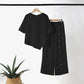 📢📢60 % DE RÉDUCTION !!!⏰Ensemble Deux Pièces pour Femme – Top avec Ourlet Asymétrique & Pantalon à Jambes Larges, Look Moderne & Confortable💃
