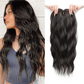 🌸50% de réduction pour une durée limitée👧 Wavy Clip-In Hair Topper avec Bangs pour l'amincissement des cheveux