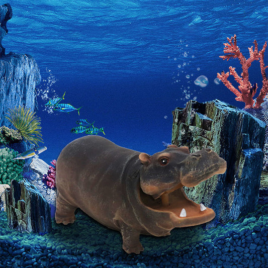 🦛🌿 Décoration de bulle d'hippo de réservoir de poissons 💦