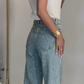 👖 60% DE RÉDUCTION VENTE 2025! ✨ Jeans à Jambe Droite avec Strass - Broderie Cristal et Taille Haute pour une Silhouette Élégante 💎👖