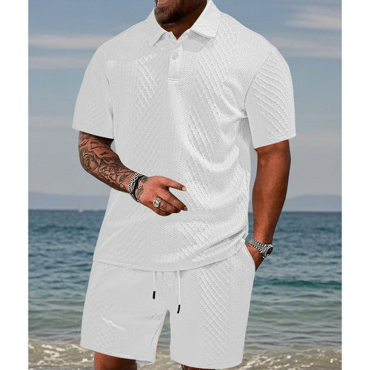 📢📢35 % de réduction !! ⏰💎 Chemise à Motif Losange & Short à Cordon pour un Style Frais et Élégant✨