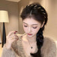 📢✨🆘Acheter 1 cheval droit obtenez un ensemble de 5 anneaux de cheveux!   🌸Serre - tête vintage en perles artificielles🫧