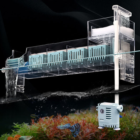 🏆50% de réduction pour une durée limitée💦🐟 Boîte de filtre circulant de réservoir de poissons avec pompe à eau