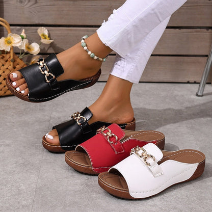 📢👡62% de réduction pour une durée limitée✨Orthopedic sandales avec boucle d'or