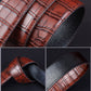 📢📢50 % de réduction！！！📍Boucle automatique pour homme avec motif crocodile