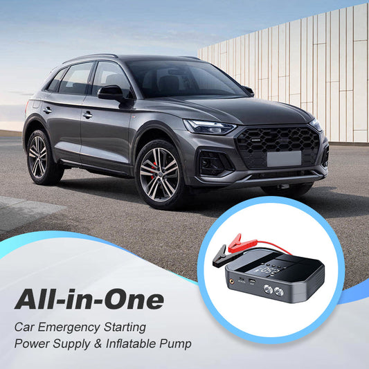Kit tout-en-un de booster de démarrage d'urgence pour voiture avec pompe à air