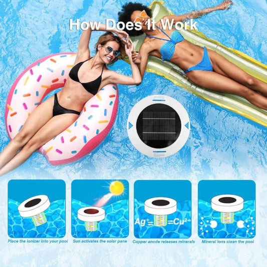 🏆Durée limitée 66% de réduction🌞💧Solar Pool Ionizer For Crystal Clear Water✨