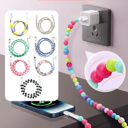 🏆Acheter 1 obtenez 1 gratuit✨Câble de charge perlé 2-en-1 USB vers Type-C et Lightning
