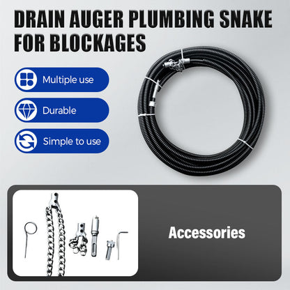 🏆Durée limitée moyenne 60% de réduction💥Serpent de plomberie pour drains bouchés