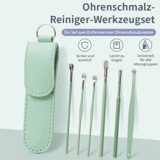 🎁 Remise limitée de 50% 🚀 Portable spirale en acier inoxydable earspoon Set de 6 pièces outil de prélèvement d'oreille