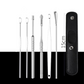 🎁 Remise limitée de 50% 🚀 Portable spirale en acier inoxydable earspoon Set de 6 pièces outil de prélèvement d'oreille