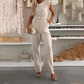 🎁61% de réduction🌸Jumpsuit à col drapé sans manches pour femme