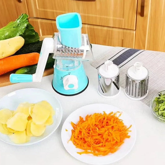 📢61% de réduction pour une durée limitée💥🥳Râpe à Fromage Rotative 3 en 1 Coupe-légumes