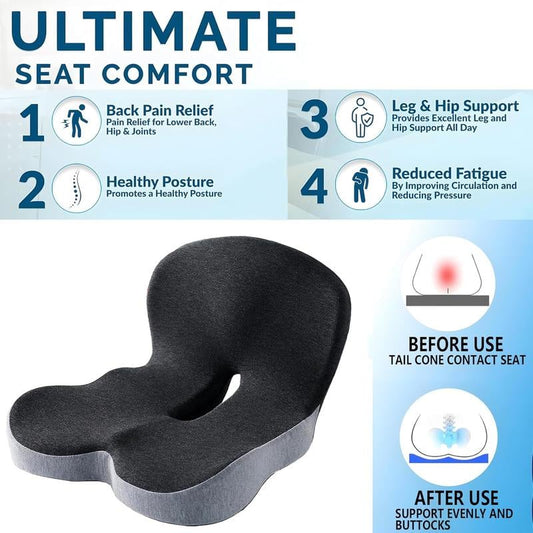 🏆✨Durée limitée 67% de réduction✨Coussin de siège en mousse à mémoire de forme antidérapant