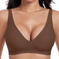 🍃 Vente chaude d'été 51% de réduction ⏰ Deep V Plunge Push-up sans fil sans couture Jelly Bra