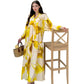 📢📢60 % de réduction !! ⏰Robe longue à col en V et à motif floral pour femmes