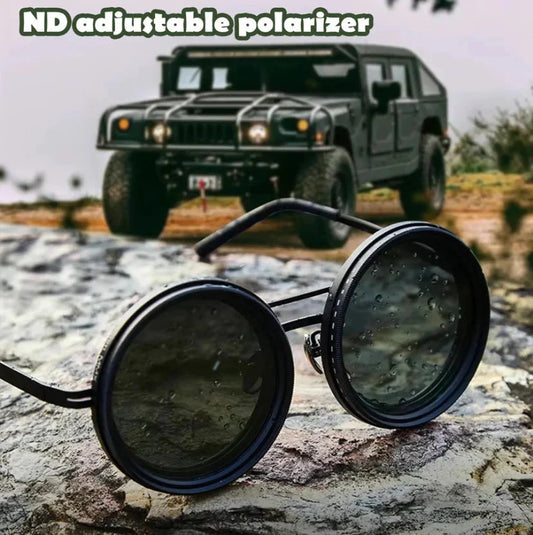 🚀👓 Lunettes de soleil rondes polarisées à teinte réglable🌤️