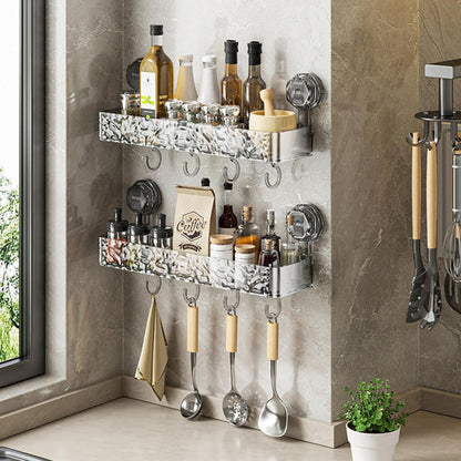 🏡 Vente chaude 50% de réduction 🔥 Étagère à coupe d'aspiration amovible montée sur mur avec crochets