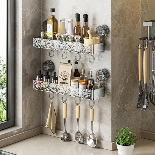🏡 Vente chaude 50% de réduction 🔥 Étagère à coupe d'aspiration amovible montée sur mur avec crochets