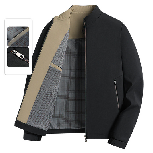 Veste décontractée à col montant pour homme