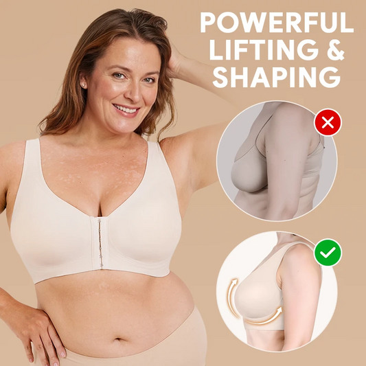 Soutien-gorge à fermeture avant sans coutures et forme croisée