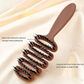 Brosse à cheveux en poils de sanglier avec design incurvé
