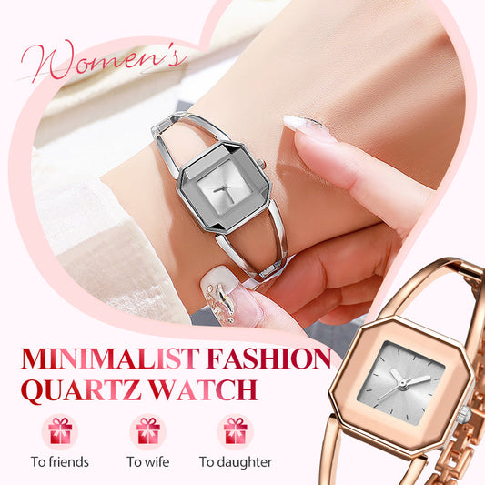 Montre quartz minimaliste à cadran carré
