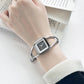 Montre quartz minimaliste à cadran carré