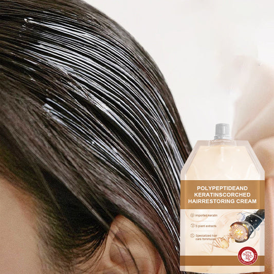 🔥💆‍♀️ Crème lissante hydratante – Répare les cheveux abîmés avec kératine polypeptidique