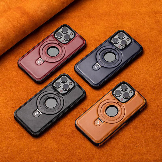 ⚡⚡Vente flash⚡⚡Coque de Téléphone en Similicuir de Luxe avec Support Invisible pour iPhone
