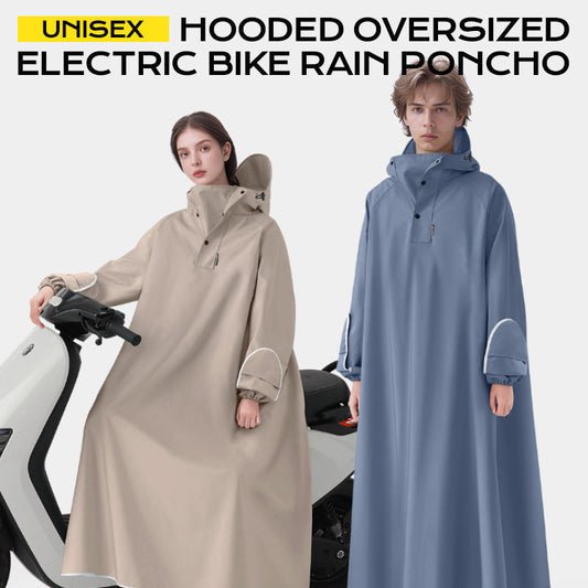 💥Livraison temporairement gratuite💥-Poncho de pluie unisexe à capuche oversize pour vélo électrique