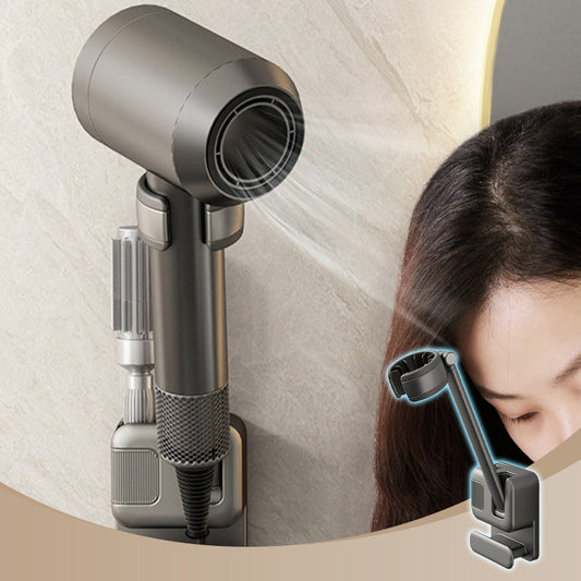 🤩Support mural pour sèche-cheveux avec range-cordon⌛⌛3 dernières heures : Grande vente💰💰