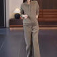 🧥👖Ensemble de 2 pièces : Sweat à capuche à demi fermeture éclair & Pantalon (style décontracté) 📢📢3 dernières heures : Grande vente⏰⏰