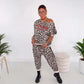 🔥Stock limité disponible 57 % DE RÉDUCTION🔥🐆 Ensemble coordonné chic à imprimé léopard pour femme