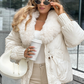 Promotion d'automne🔥60% DE RÉDUCTION ! ✨Manteau matelassé tendance avec col en fausse fourrure