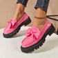 📢📢64 % de réduction！！！📍Mocassins à Plateau Élégants et Féminins avec Nœud