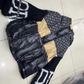 🔥Pré-réchauffement hivernal - Remises énormes🔥Blouson bouffant à capuche à manches en tricot patchwork pour femme