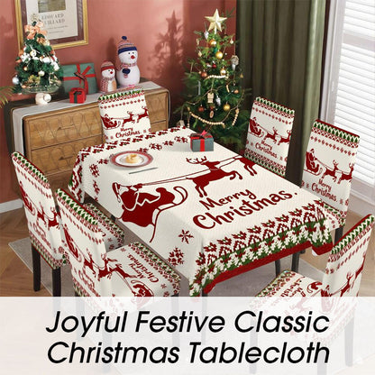 Nappe de Noël classique, festive et joyeuse