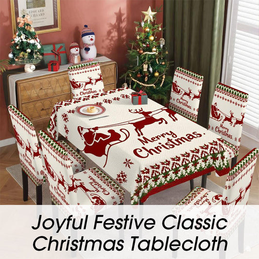 Nappe de Noël classique, festive et joyeuse
