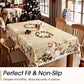 🔥 55% DE RÉDUCTION ! ✨ Nappe de Noël Classique - Motifs Festifs Variés, Tissu Polyester Résistant aux Taches, Tailles Adaptées à Toutes les Tables 🎄🍽️